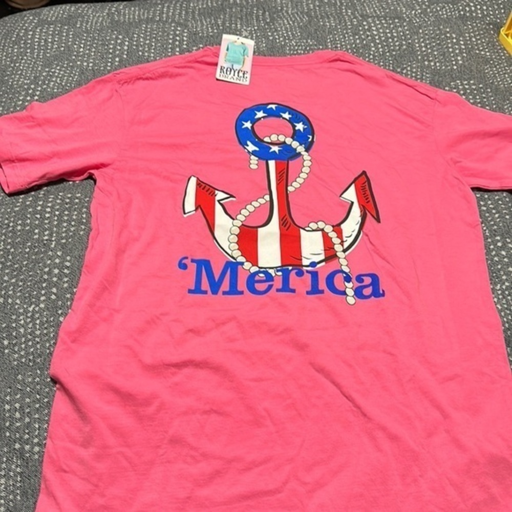 ‘Merica flag Anchor Shirt New size Medium Patriotic Americana